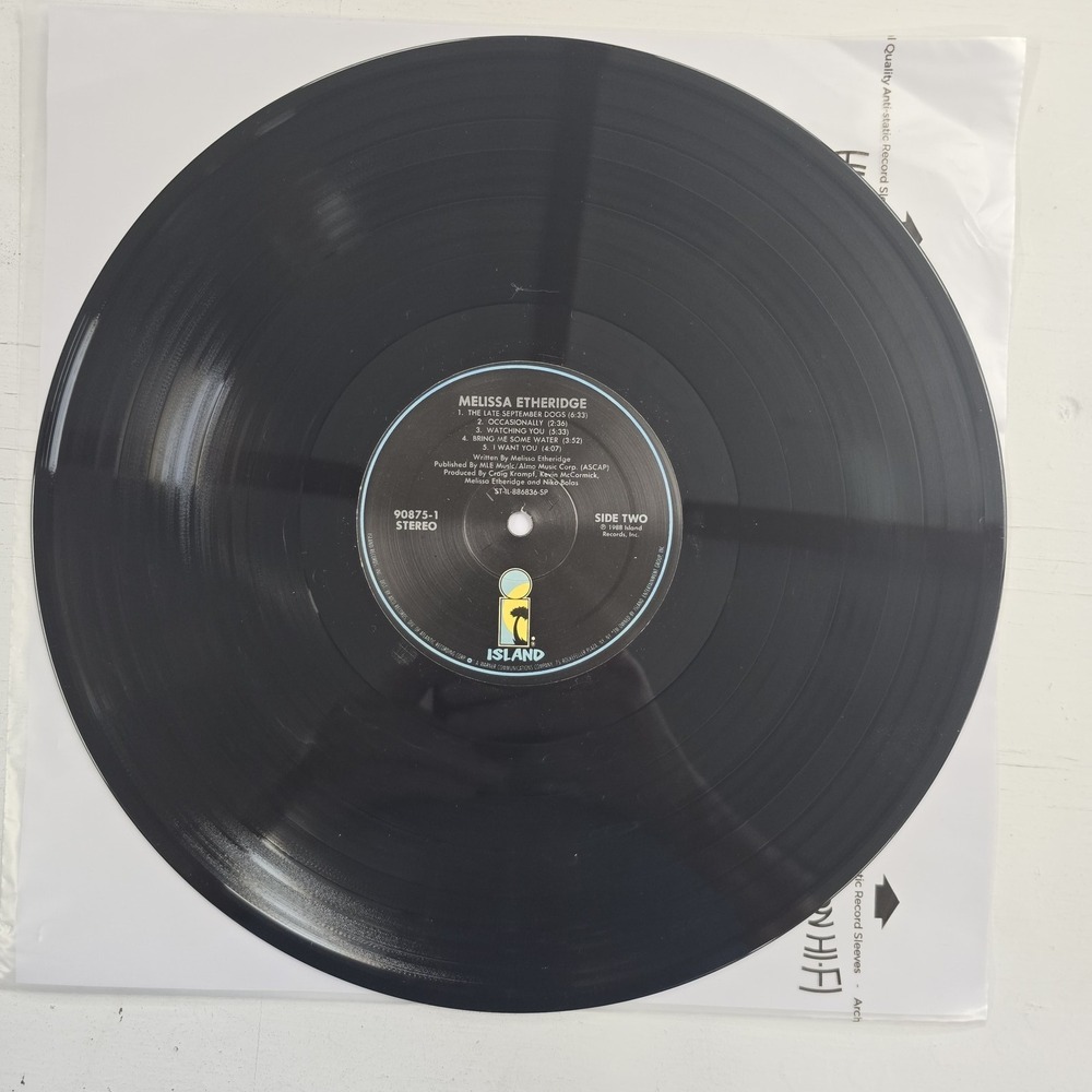 Melissa Etheridge LP VG+ VTG Vinyl 1988 Island Records 90875-1 No Jacket